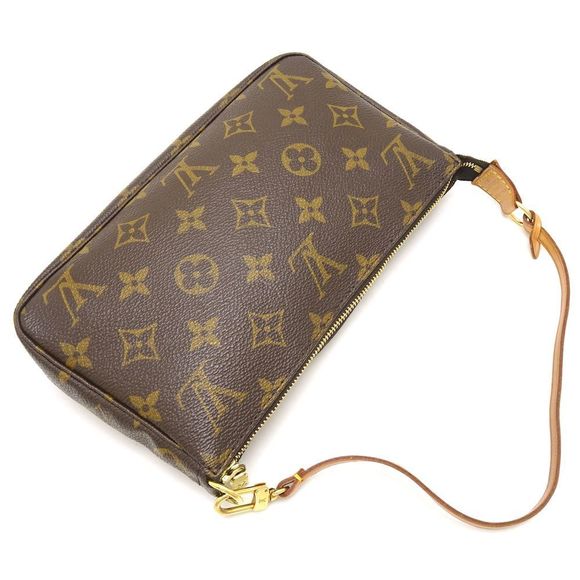 Louis Vuitton Monogram Pochette Accessoire Brown Accessory Pouch - Picture 3 of 8
